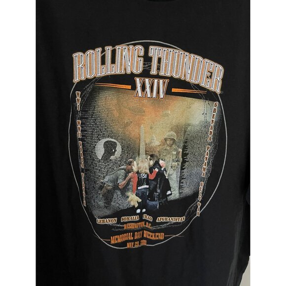 Like New Harley-Davidson Rolling Thunder XXIV Memorial Day Weekend T-Shirt Washi - Picture 3 of 5